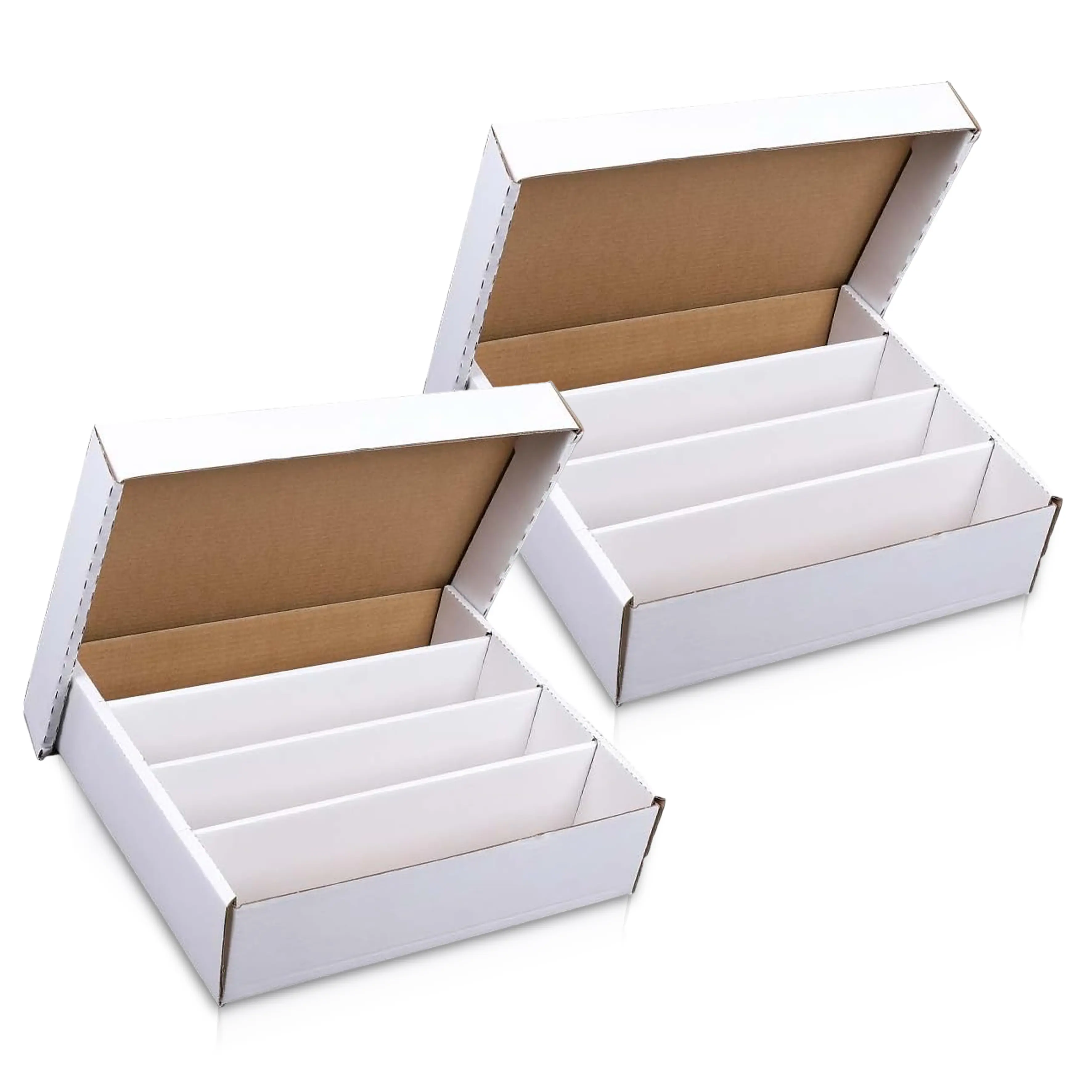 2) Trading Card Storage Case, 4-Row 3200-Count Cardboard Collectible Trading Card Organizer