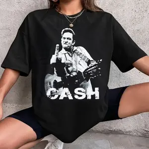 Johnny Cash Tee - The Ballad of Johnny & June Shirt, Vintage Prison Years Tour Graphic, TikTok Trend