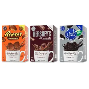 Cocoa Mix Variety, Hot Chocolate, HERSHEY'S Milk Chocolate, REESE’S Peanut Butter Cup, YORK Peppermint Pattie, Make Hot or Iced, Made With Real Milk, 8 Packets Each (24)