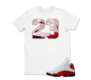 AJ 13 Chicago Red Match T Shirt, Number 23 Graphic Tee, 90s Hip Hop Tee, Gift For Women and Man Unisex T-Shirt, Cozy Gift