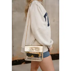 Rowan Clear & Gold Purse