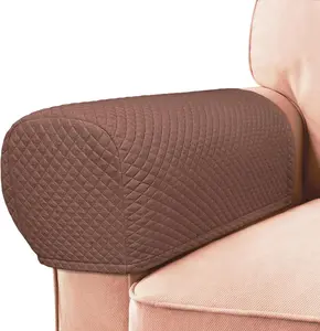 Couch Arm Covers, Sofa Arm Covers, Stretch Armrest Cover for Sofa, Armchair, Loveseat, Recliner, Sofa armrest Cover, Arm Chair Covers Set of 2 (Medium, Brown)