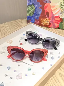 Cat Eye Princess Style Glasses for Kids Ages 4-8, Vintage Sweet Cute Casual Fashion, Lightweight Durable Eyewear for Daily and Parties