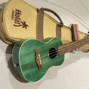 Hola! Music HM-121PP+ Deluxe Mahogany Ukulele Bundle, Soprano 21 Inch - Purple