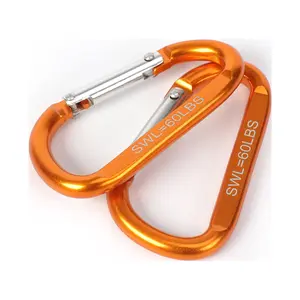 Ozark Trail 2 Pack Spring Loaded D-Shaped Carabiners