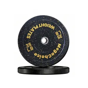 Sports season  Bumper 2 Inch Rubber 2*15LB 2*25LB 2*35LB 2*45LB Plates For Weight Lifting Strength Training Home Gym