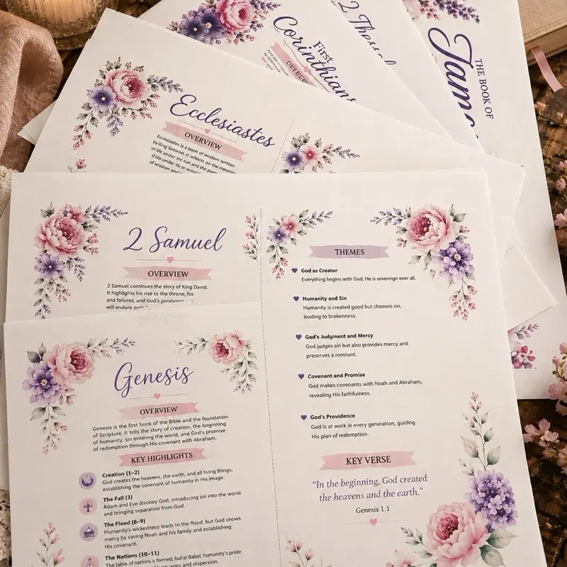 Bible Summary sheets for all 66 books.