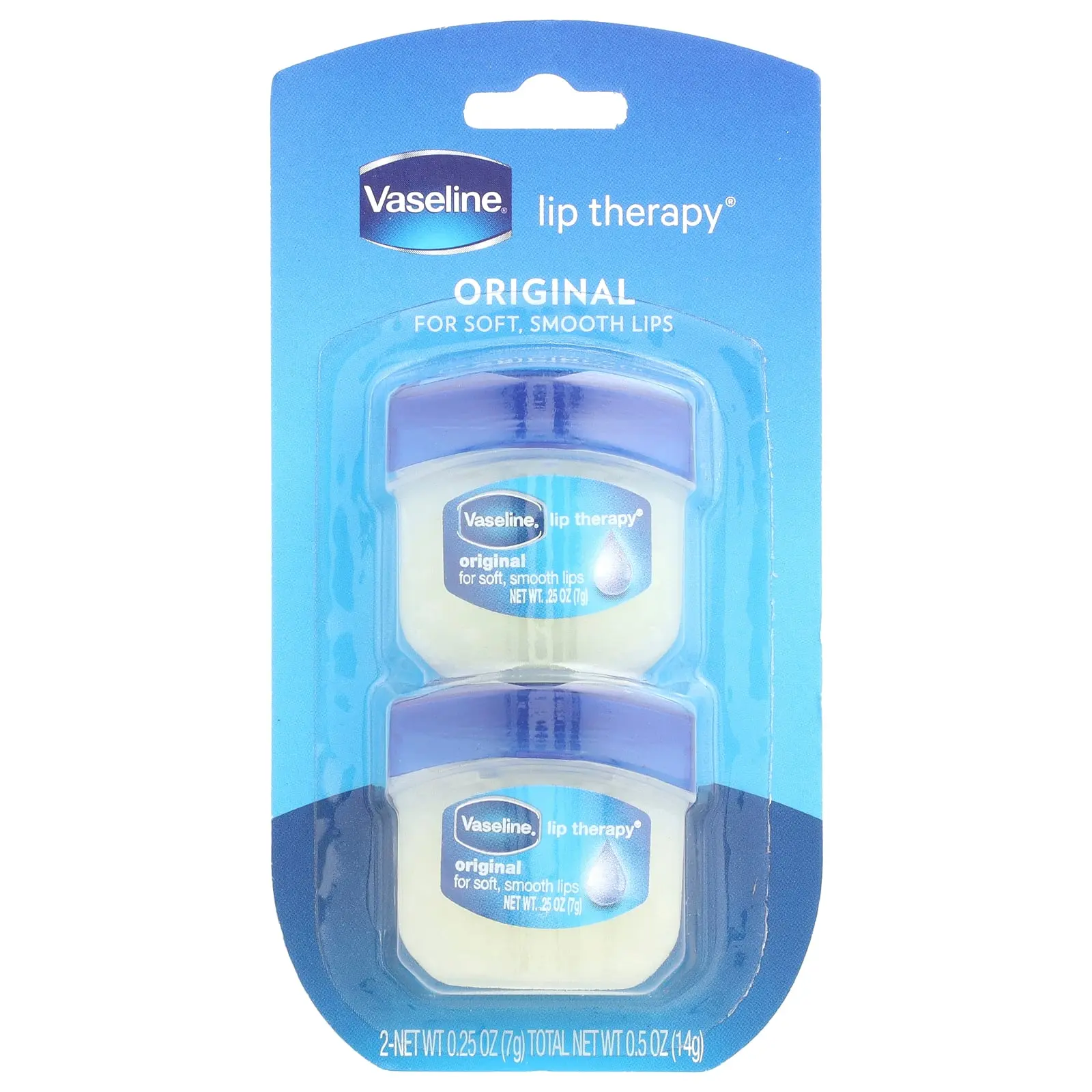 Vaseline Lip Therapy®, Original Lip Balm, 2 Pack, 0.25 oz (7 g) Each