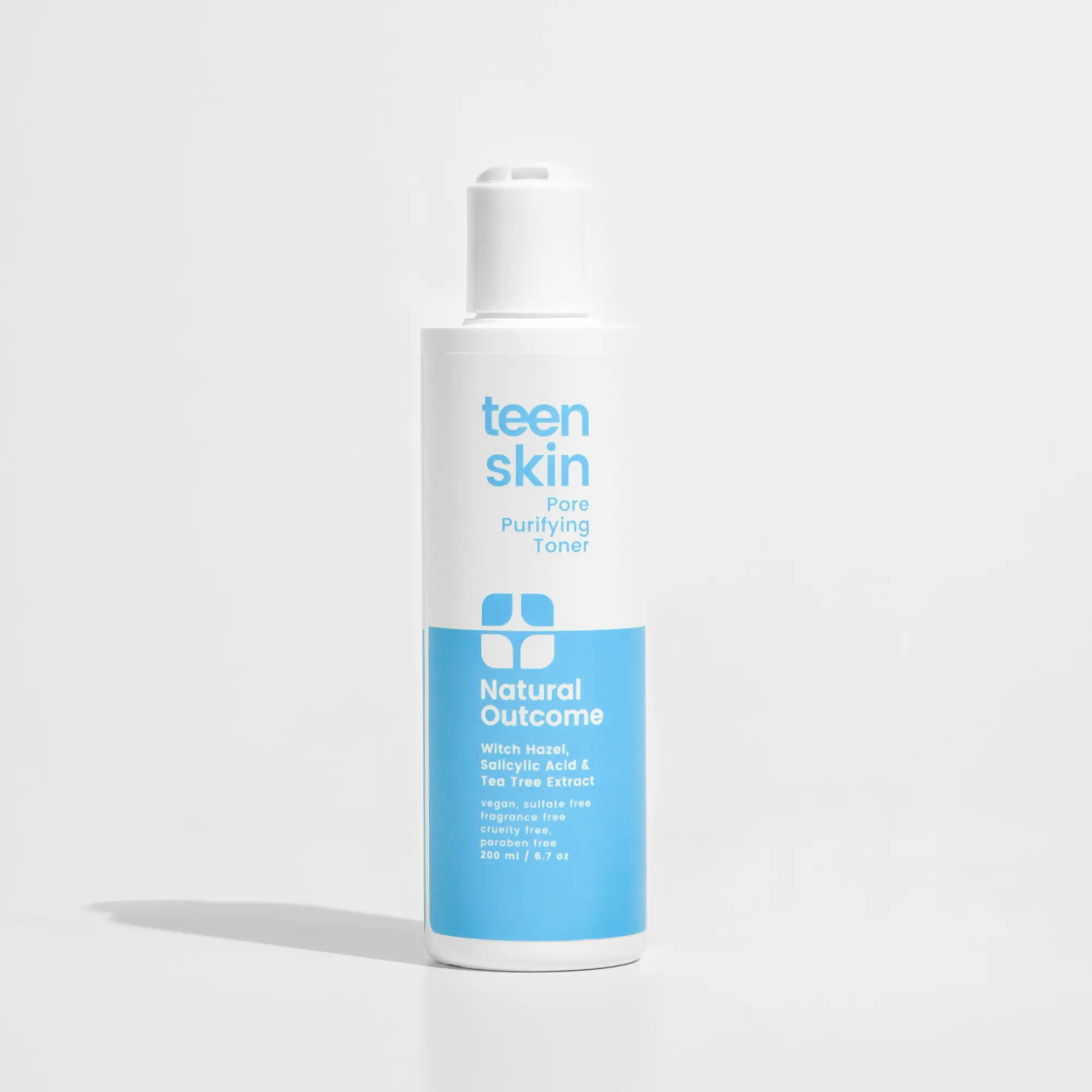 Acne Clarifying Face Toner for Teens by Natural Outcome Skin Care - Salicylic Acid Facial Astringent to Clear Acne & Purify Pores - Fragrance Free, Alcohol Free 6.7 oz