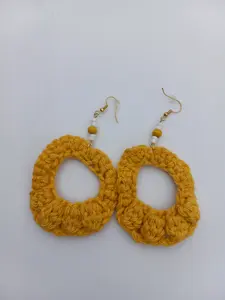 Lemon pillow crochet Earrings