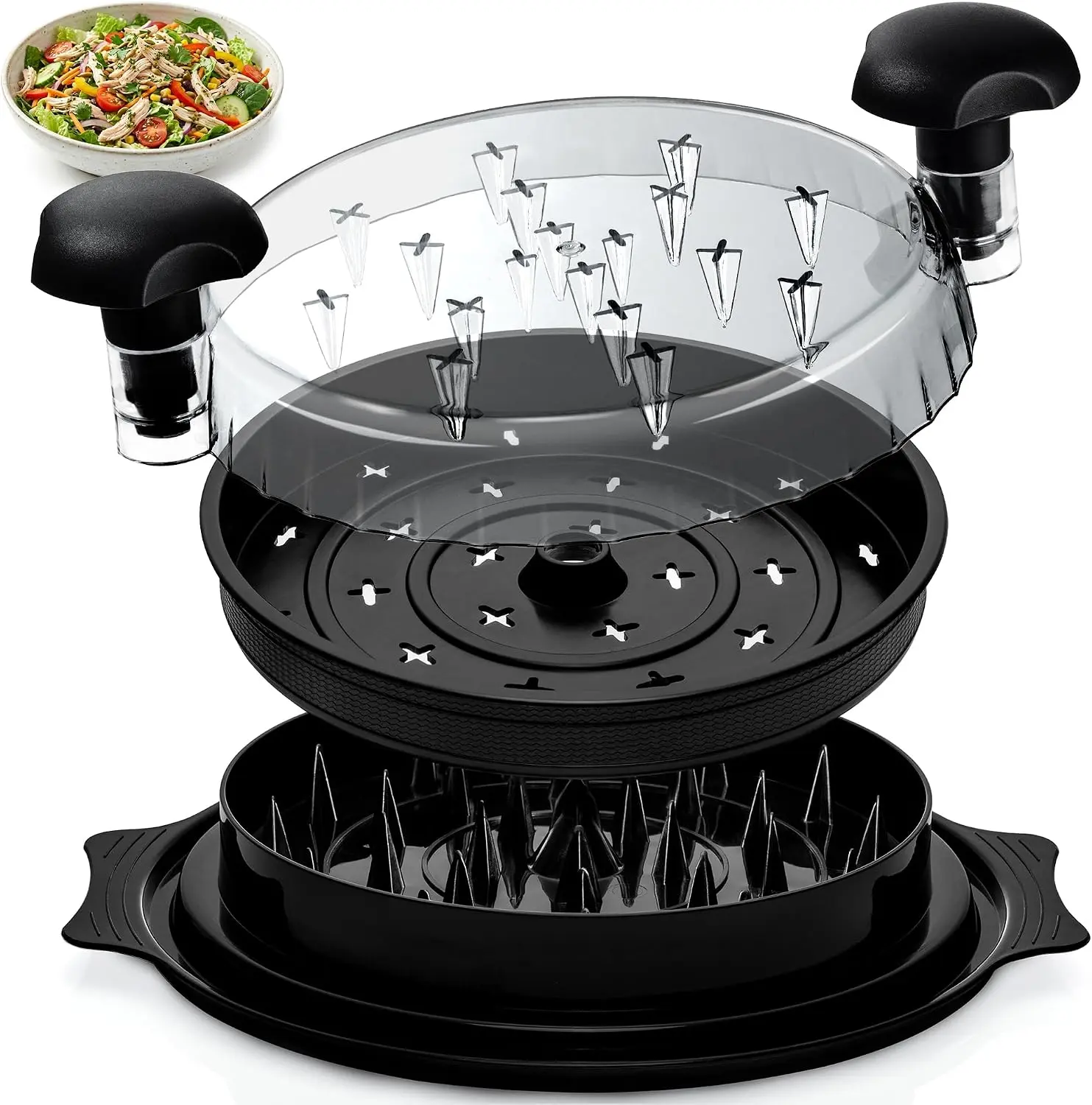 Zulay Kitchen 10-Second Chicken Shredder – Twist & Shred Tool for Meal Prep, No Forks Needed