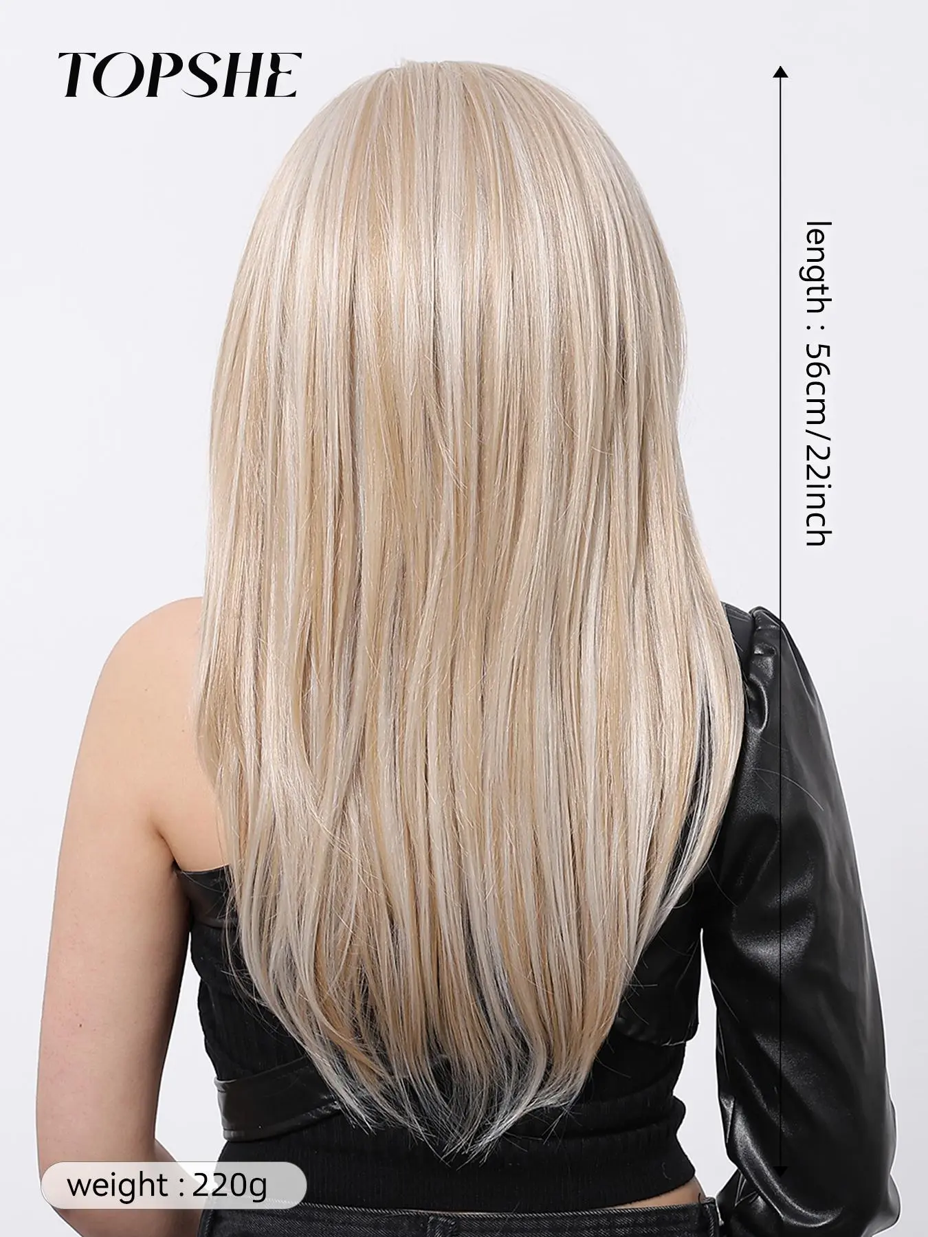 Human Hair Wig Heat Resistant Layered 22 Inch Lightweight Daily Party Wear S472f36e1496b470daf2a0002a2298  main image 2