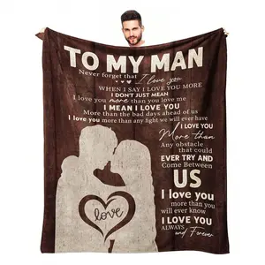 To My Man Blanketfor Valentines Day gifts, Birthday Gifts Forfriend/Him/Husband/Fiance, Birthday Gifts For Men, Anniversary Romantic Bf Gifts, Sweetest Day Gifts Forfriend/Him/Men, Men's Bday Gift, Ultra Soft Flannel Blanket - Winter Must-Have
