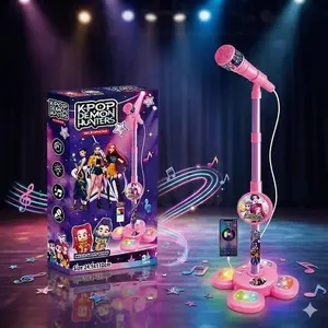 Microphone Toy, Karaoke Machine Toy with Light, Singing Machine Toy, Music Toy for Kids, Birthday Gift for Girls and Boys