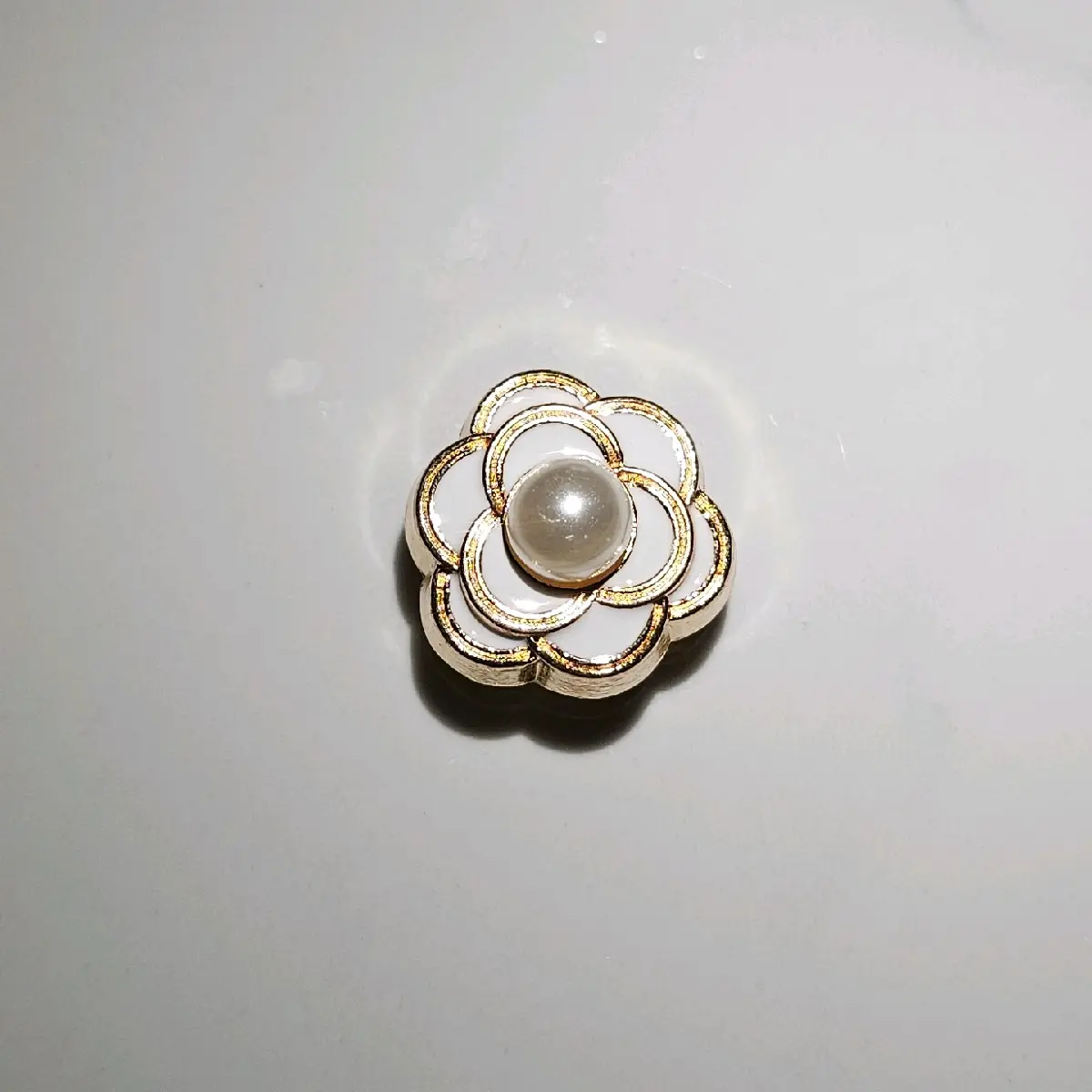 Pearl Flower Croc Charm