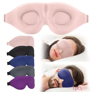 1 Piece 3d Contour Sleep Eye Mask, Lightweight And Comfortable, Ideal For Deep Sleep And Relaxation, Adjustable Soft Eye Mask, Sleeping Eye Mask, Suitable For Yoga, Travel And Daily Use, Travel Essentials, Home Essentials