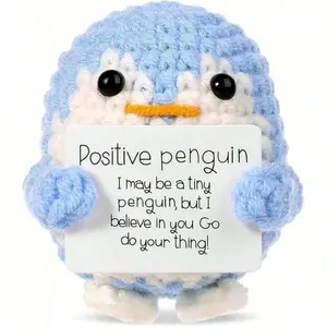 Cute Penguin Headband Toy, Knitted Penguin Gift for Christmas & New Year, Creative and Adorable Penguin Wool Doll, Party Decoration