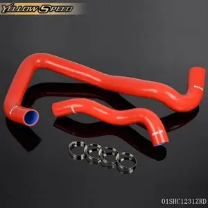 Red Silicone Radiator Hose Kit Fit For 05-2007 F250/F350/F450/F550 6.0L Diesel