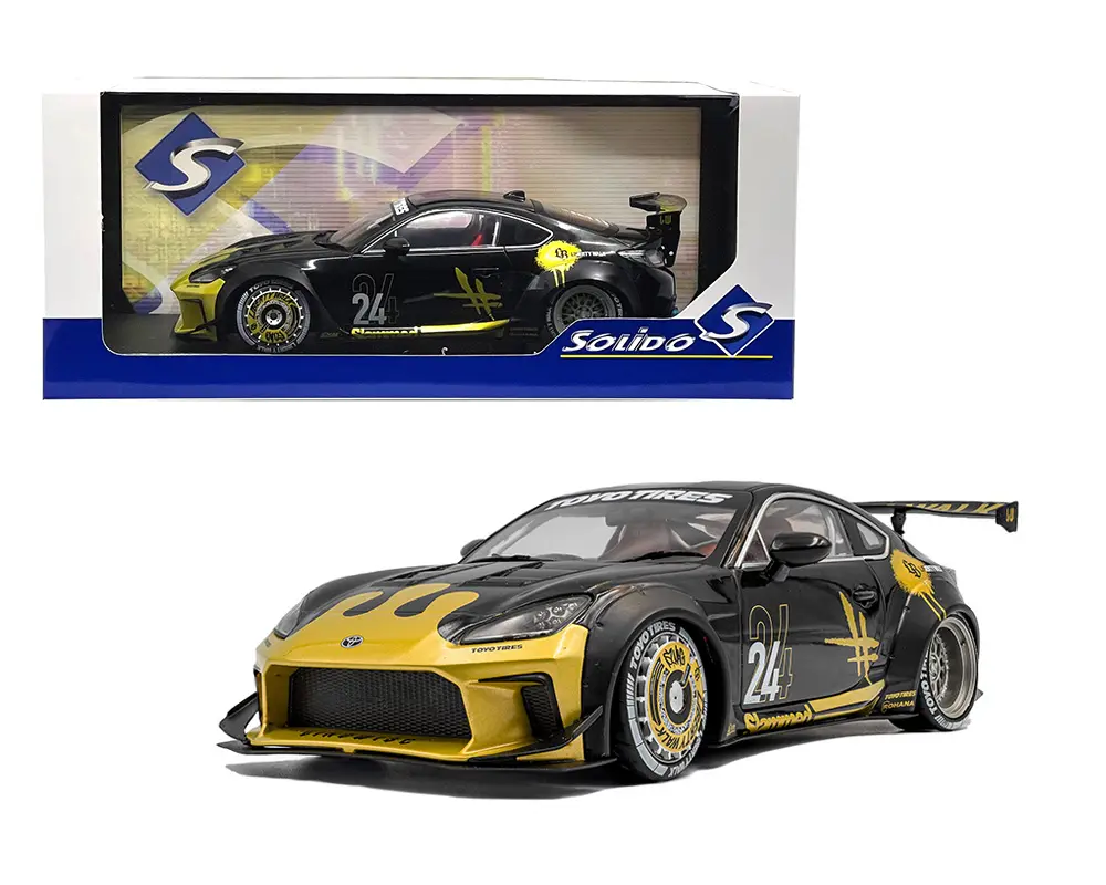 Solido 1:18 2024 Toyota GR86 Liberty Walk – Black/Gold