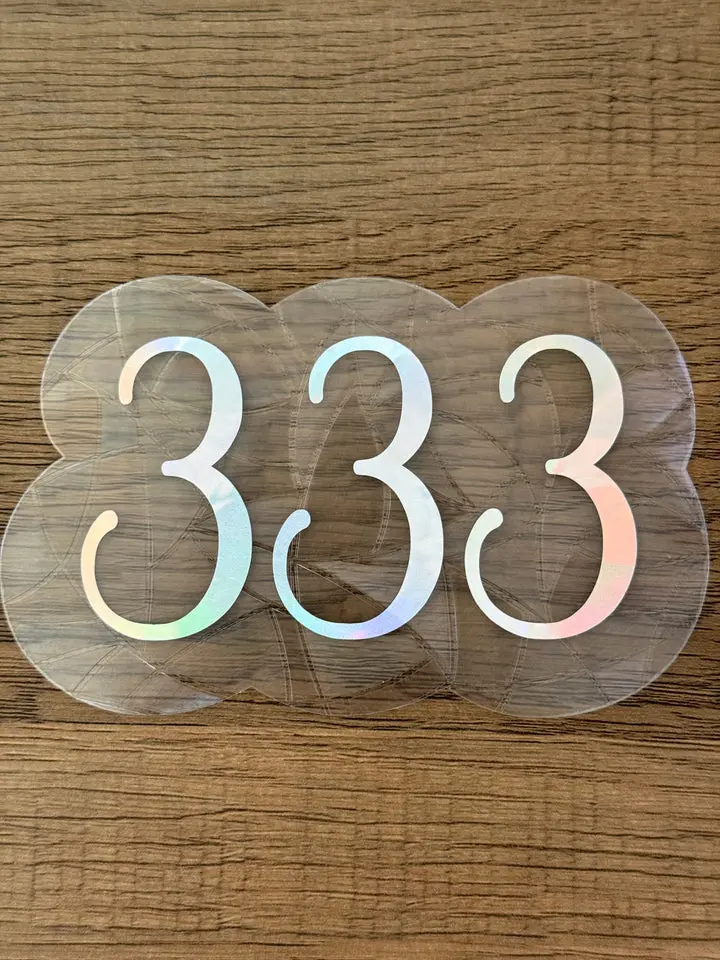 333 AngelNumber Rainbow Window Cling | Creativity & Growth Window Sticker