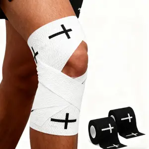 "TikTokShopBlackFriday" Cross Tape Christian Athletic Sports Wrap 2in x 23ft, Cotton Elastic Wrist and Muscle Support Tape with Jesus Print, Durable Breathable Bandage for Soccer, Football, Baseball, Gymnastics, Boxing, and Church Gifts unisex birthday
