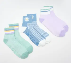 MUK LUKS Set of 3 Terry Loop Lounge Socks MUK LUKS Set of 3 Terry Loop Lounge Socks