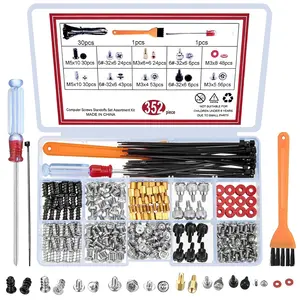 352 count Motherboard Screws Kit - ATX Case Fan Screws & HDD Hard Drive SSD PC Fan Standoffs