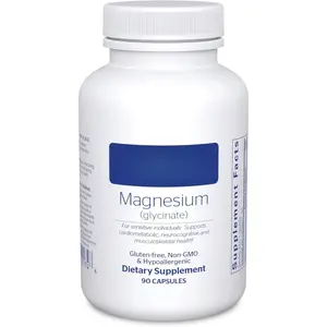 Magnesium (Glycinate) - Supplement to Support Stress Relief, Sleep, Heart Health, Nerves, Muscles, and Metabolism* - with Magnesium Glycinate - 90 Capsules