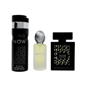 Lattafa Set Rave Now 3 Pcs 3.4 Oz Edp + 6.7 Oz Deo + 1.7 Oz Hairmist Men