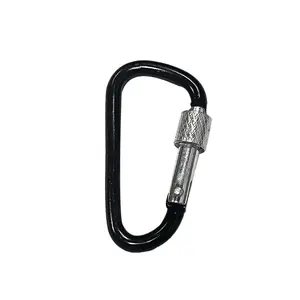 D-shaped Keychain Carabiner, 1 Count Outdoor Camping Durable Mini Keychain Carabiner, Outdoor Accessories for Camping Hiking Fishing Climbing, Gym Accessories