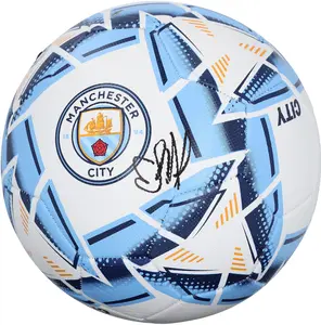 Erling Haaland Manchester City Autographed Manchester City Blue Logo Soccer Ball - Fanatics Authentic Certified