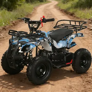 Blue 49CC 2-Stroke Off-Road Mini ATV Quad Model Bike – Realistic Four-Wheel Terrain Toy Replica with Suspension & Detailing for Outdoor Display or Collection