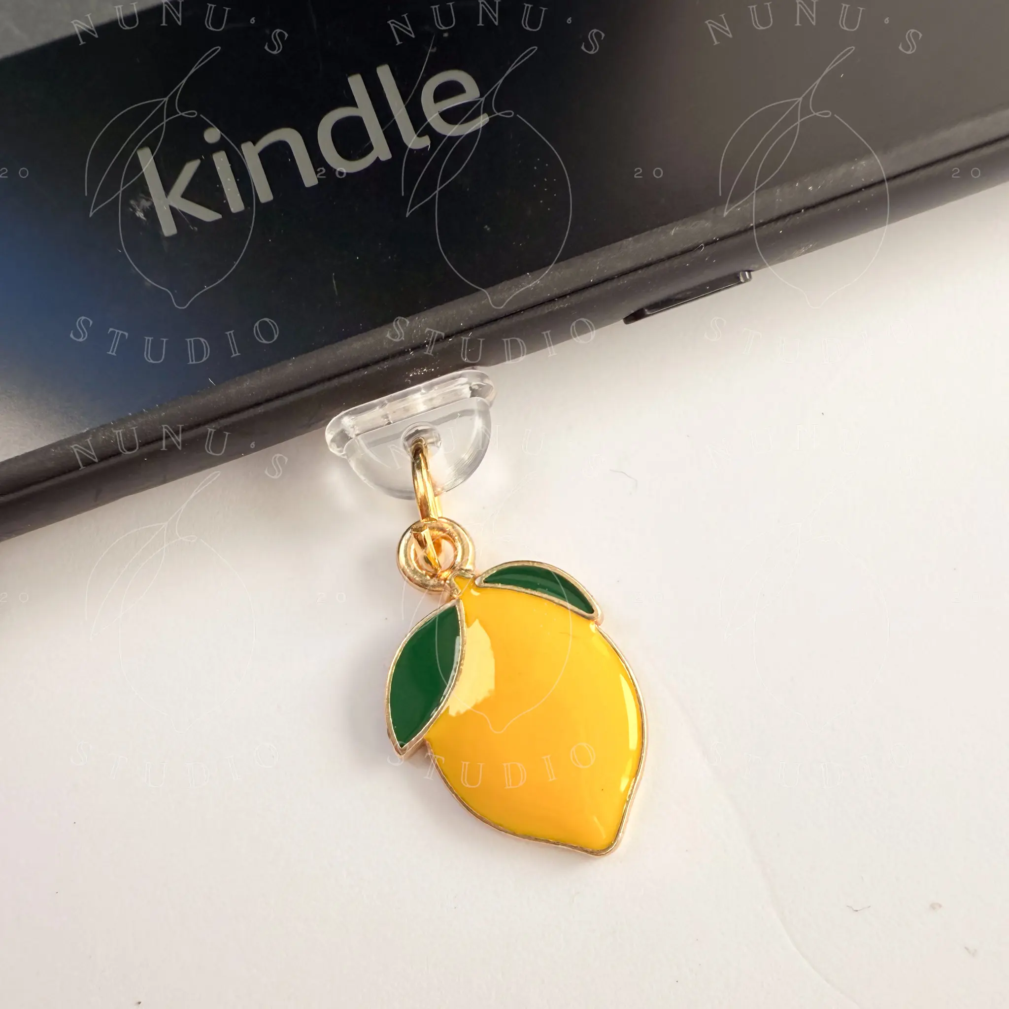 Lemon Charm for Kindle, E-Reader Dust Plug Charm USB-C