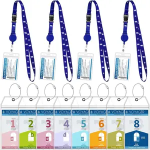 12 Pack Cruise Lanyards for Ship Card Retractable Badge Reel  Cruise Luggage Tag Holder Essentials  Haves for Celebrity Ticket(Simple)