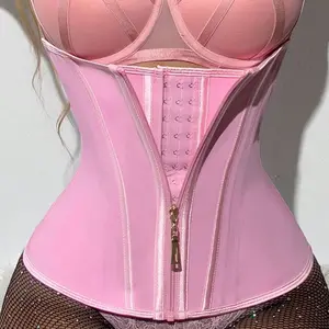 Waist-cinching Belt Hourglass Goddess Y2K Style Zippered Cotton Corset for Sports Shaping Tight Waist Restraint Belt