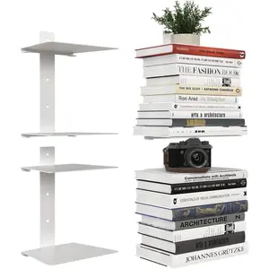 Ikea Floating Shelves for Wall,  Vertical Spine Book Tower Hanging Bookshelves, Shelves for Room Wall Mounted, 2 Pack White Decor