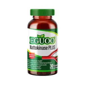 EGUOO Nattokinase Capsules Blackcurrant Extract - Coenzyme Q10.Gluten Free, Non-GMO, Nattokinase Supplement for Cardiovascular and Circulatory Support, Vegetarian Friendly - 30 Capsules (1 Bottle)