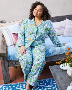 Must Love Cats - Tall Long PJ Set - Cornflower