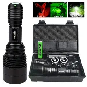 VASTFIRE C11 Tactical Flashlight 400yards Long Range 1200Lumens White Green Red LEDs Rechargeable 18650 Battery for Emergencies Fishing Night Observation