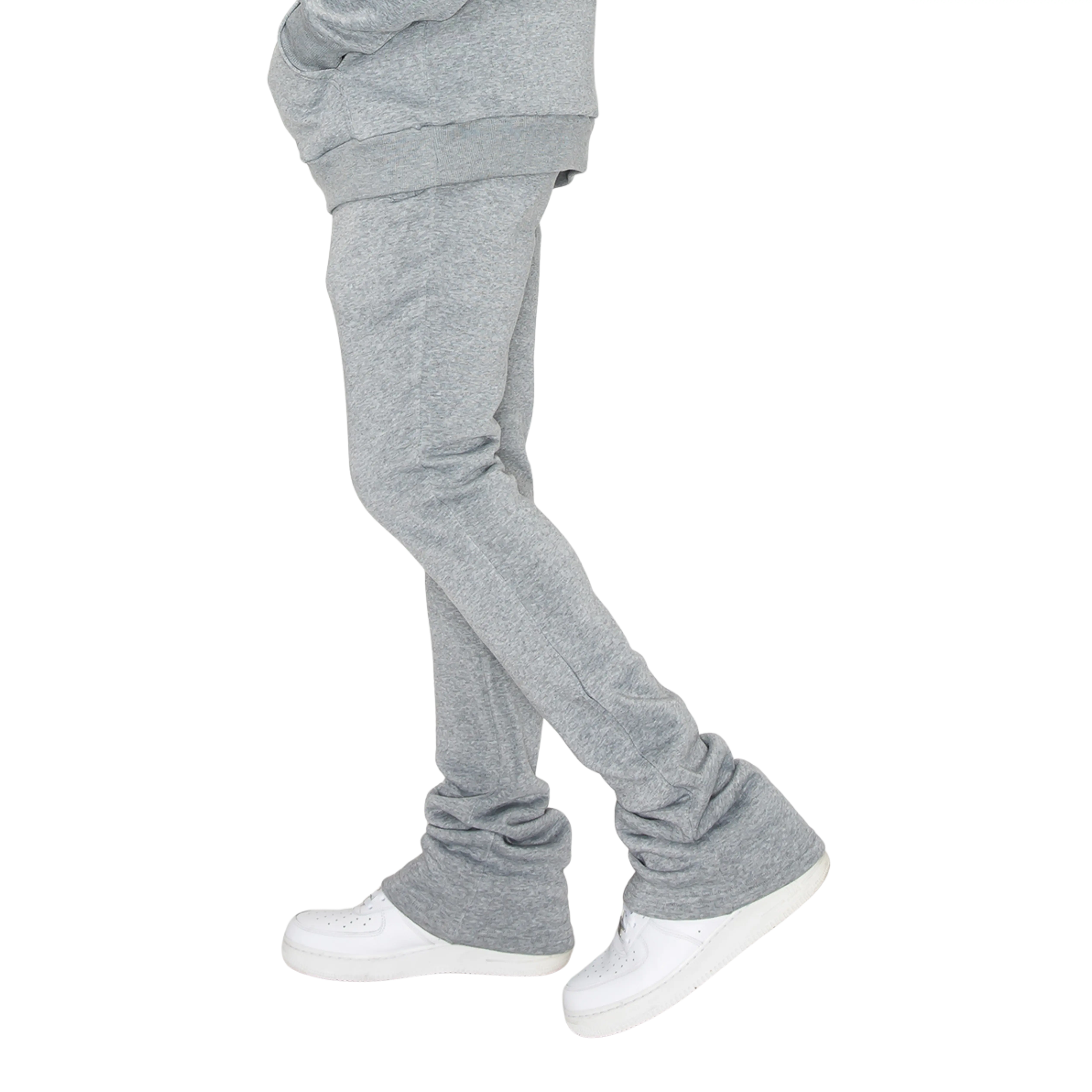 VICTORIOUS Flare Stacked Fleece Pants Casual Fitted Bottoms Casual Fitted Trousers