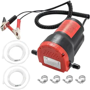 12V 60W Oil Change Pump Extractor, Oil/Diesel Fluid Pump Extractor Scavenge Suction Oil Change Pump Transfer Oil Removal Pump for Oil Change Tubes Truck Rv Boat ATV (Red)