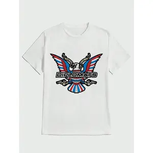 Diplomats Dipset Rap Group Logo Juelz Santana Jim Jones Camron T-Shirts Casual Digital Print  Pure Heavy Cotton T Shirt