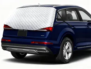IC ICLOVER Rear Windshield Cover for SUVs, 4-Layer Protection Back Window Snow Covers Protector to Reduce Scraping, Winter Car Windshield Frost Cover for...