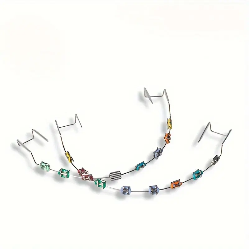 Colorful Temporary Tooth Braces Kit with Metal Bracket Oral Steel oral use stainless steel temporary veneer metal dental brace durable dental material