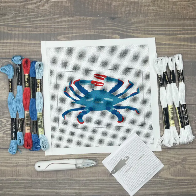 Blue Crab Needlepoint Kit
