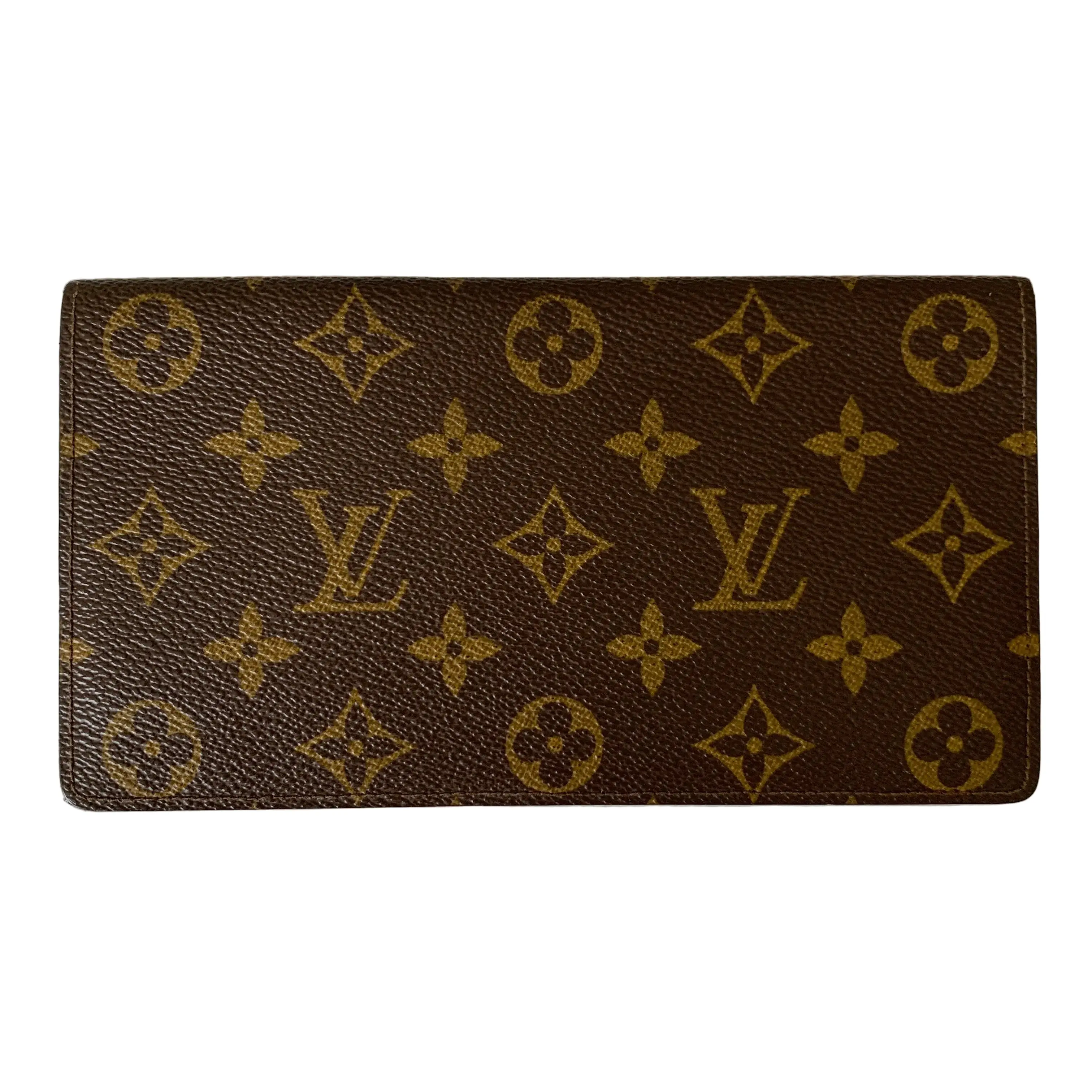 Pre-owned Louis Vuitton PASSPORT HOLDER Small Leather Goods monogram card 874 ET authentic with COA