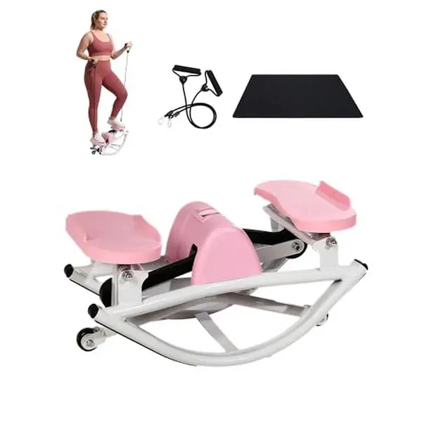 Gaomon Heavy-Duty Lateral Rock Stepper with Dual Motion, 350LBS Capacity, 3D Low-Impact Home Exercise Equipment with Digital Display & Mat for Full-Body Cardio