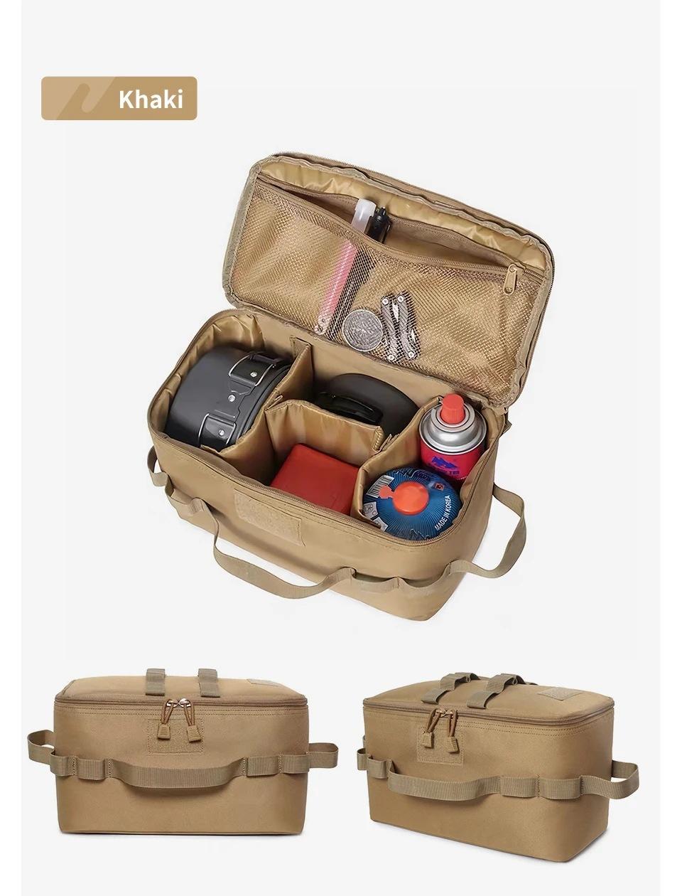 Outdoor Camping Storage Bag Large Capacity Ground Nail Tool Bag Gas Canister Picnic Cookware Utensils Kit Bag