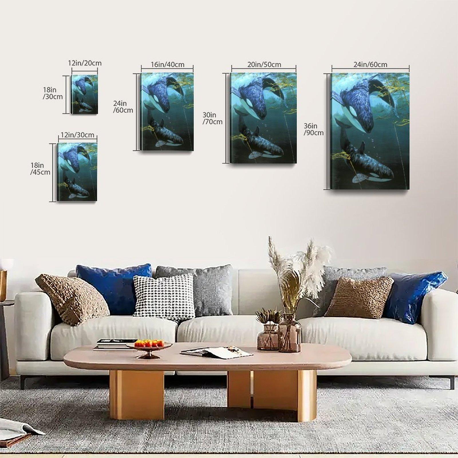 Sea Animal Poster Orca Poster Decorative Painting Canvas Wall Art Picture Print Modern Family Bedroom Decor