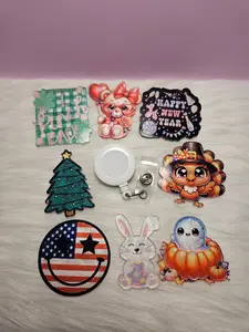 Interchangeable Holiday Badge Reel Set